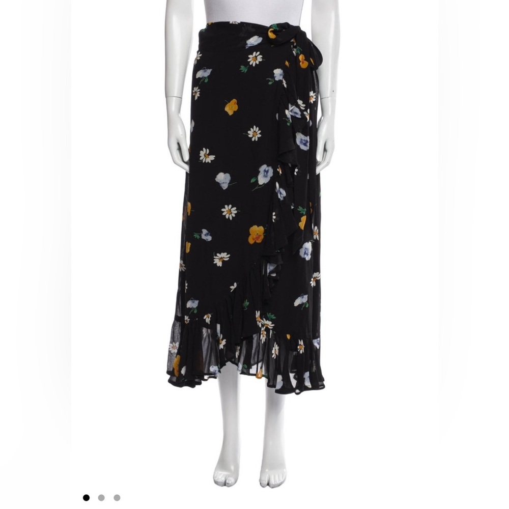 Ganni Women's Dainty Georgette Wrap Skirt